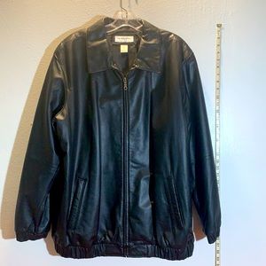 Preston & York Black Leather Jacket. Size 1X
